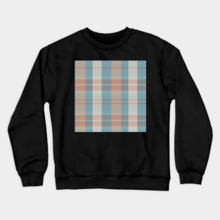 Cottagecore Aesthetic Evander 2 Hand Drawn Textured Plaid Pattern Crewneck Sweatshirt